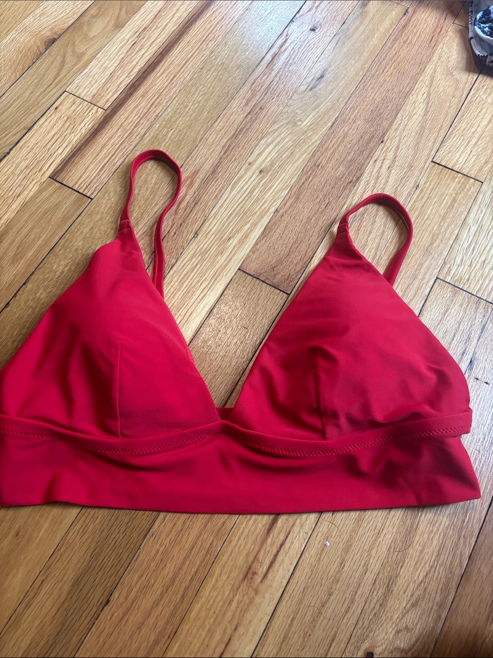 aerie Red Triangle Bikini Top